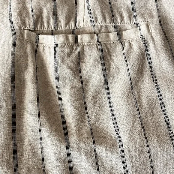 Old Navy Sz 2X Linen Striped Shorts Women Taylor Adjustable Coastal Beach Lounge - Picture 7 of 11